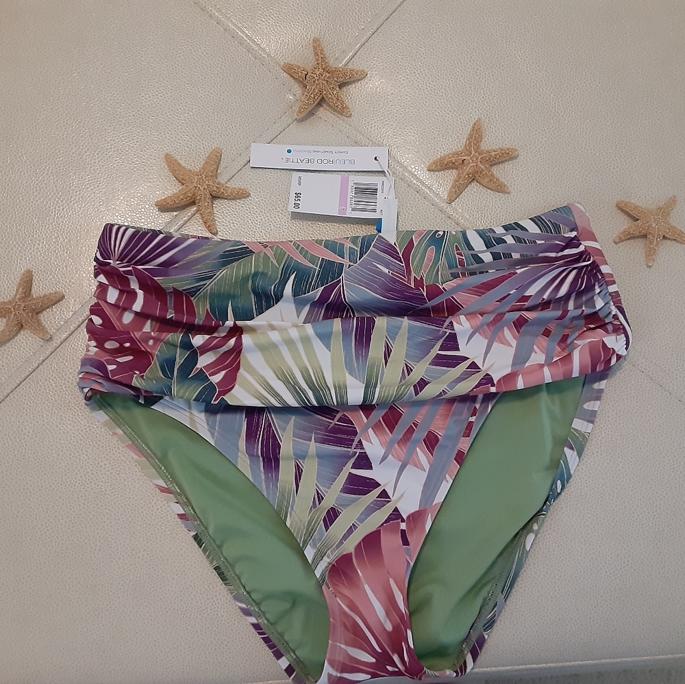 Bleu/Rod Beattie Sarong Bikini bottom. High Rise